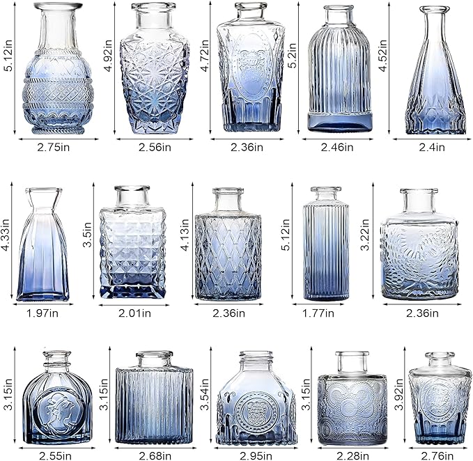 Arme Bud Vases Set of 32, Mini Flower Vintage Cute Vases - Image 3