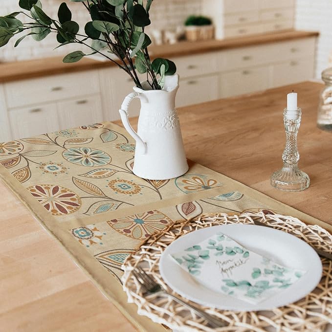 Snycler Table Runner Boho Table Runners Vintage Elegant Farmhouse Table Center - Image 3
