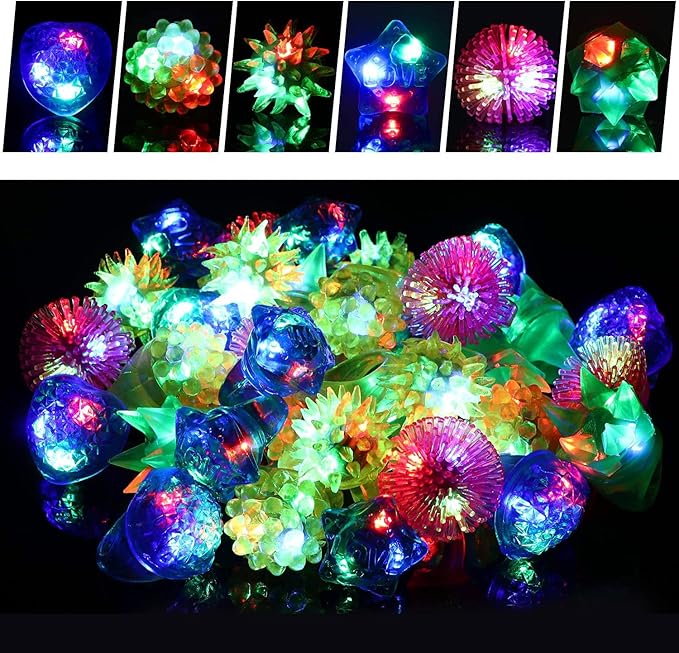 36 Pack LED Glow Rings Halloween Party Favors - Image 2