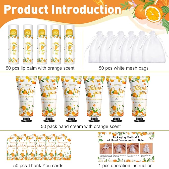 50 Pack Bulk Hand Cream and Bulk Lip Balm Gifts Sets, Bridal Shower Favors and - Image 2