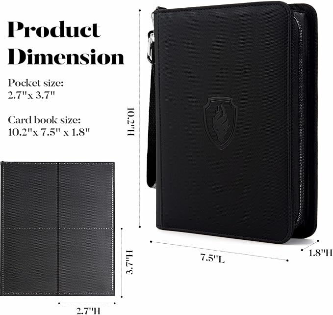 Premium 4 Pocket Zip Card Binder, Trading Card Binder - Image 6