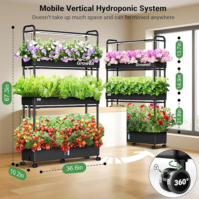 Large Hydroponics Growing System Kit, 90 Pods Vertical Hydroponic Garden - Image 6