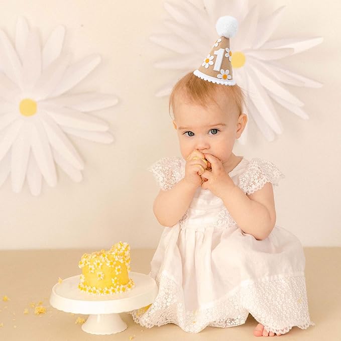 WAWUO Sweet Daisy Themed Birthday Hat - Image 3