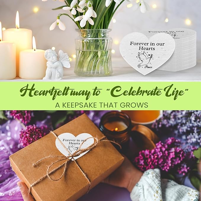 50 Plantable Seed Paper Funeral Favors - Image 6