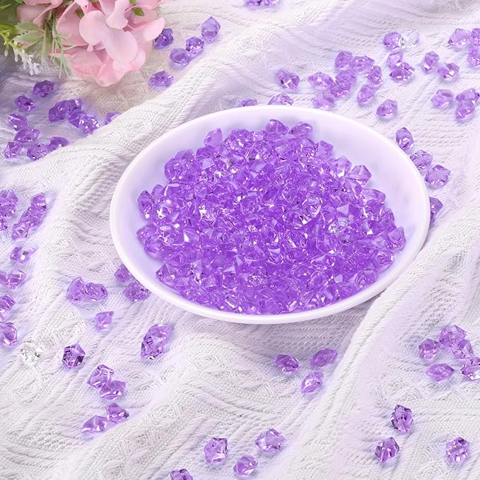 uxcell 1000pcs Fake Ice Rocks, Dazzling Clear Resin Crushed Ice Sparkling Fake - Image 4