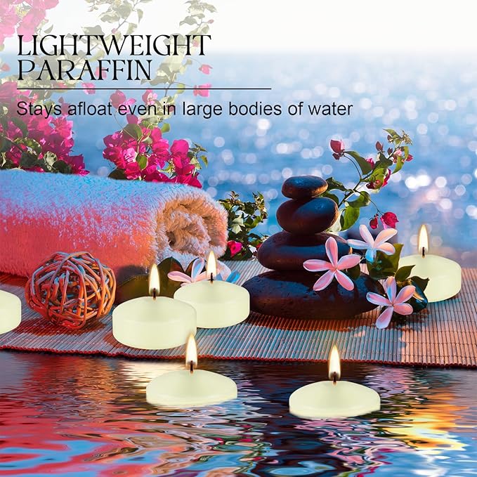 12 Pcs 2 - inch Floating Candles, Smokeless and Unscented, Burns Continuously - Image 7