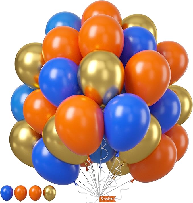 Orange and Blue Balloons by Sowide