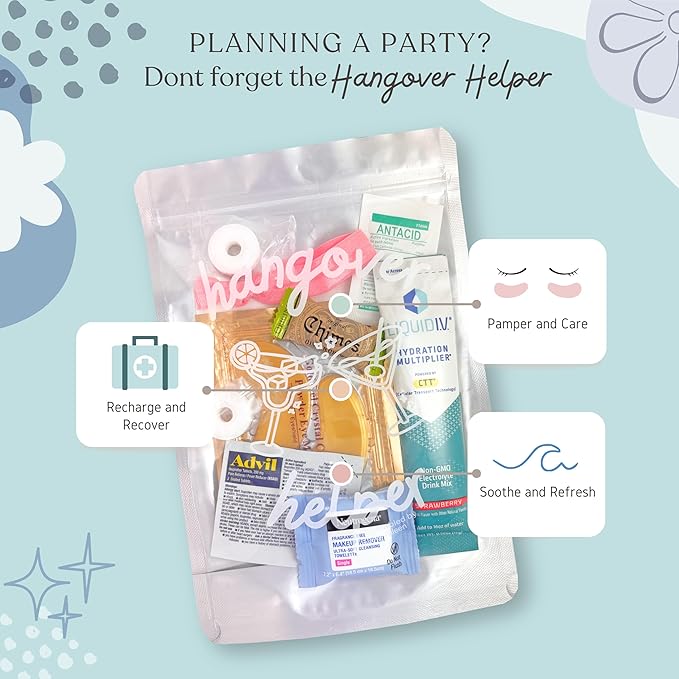Hangover Kit Pre Filled Party Favors, Goodie Bags, Gift - Image 5