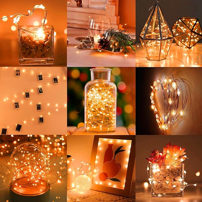 Orange Led Fairy Lights Battery Operated - Image 2