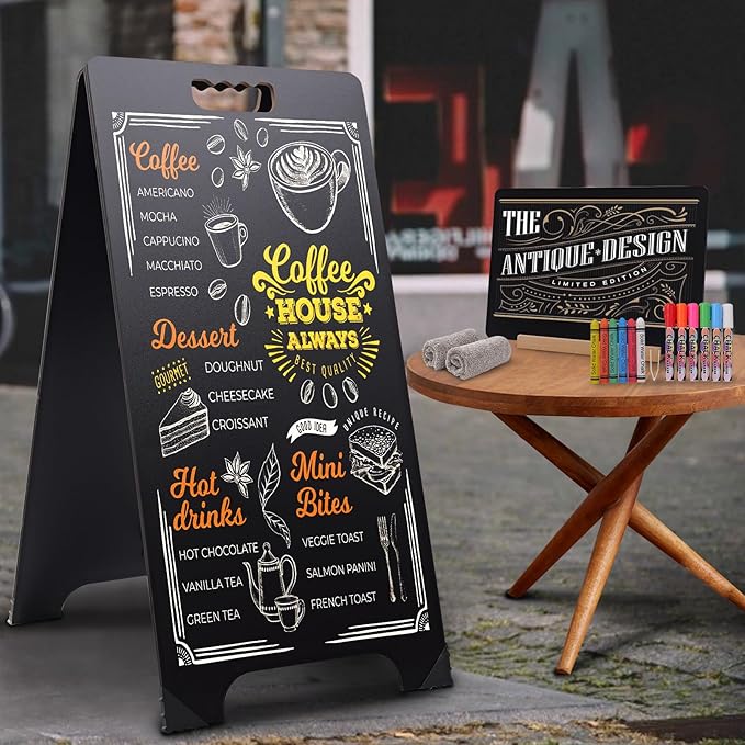 16x32 Double-Sided A-Frame Chalkboard Sign by BIHAIT