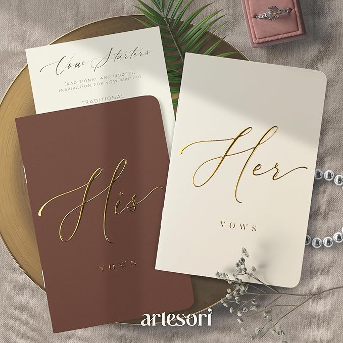 ARTESORI Wedding Vow Books His & Hers - Image 6
