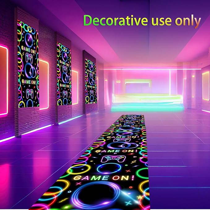 Haull 118 x 39 Inch Neon Light up Dance Floor Glow in The Dark Runner UV - Image 5