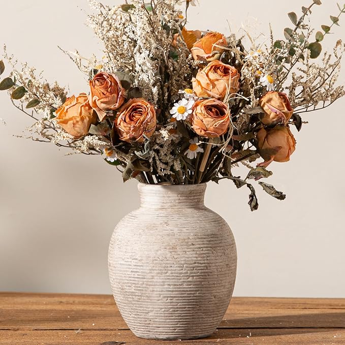 Ceramic Flower Vase Home Decor by VanseliaHome