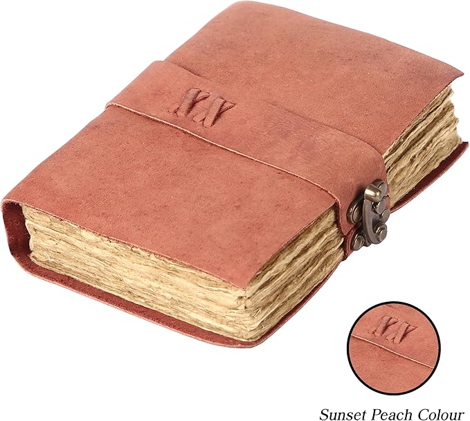 Vintage Leather Journal Handmade Buffalo Non-Refillable Deckle Edge Paper – - Image 2