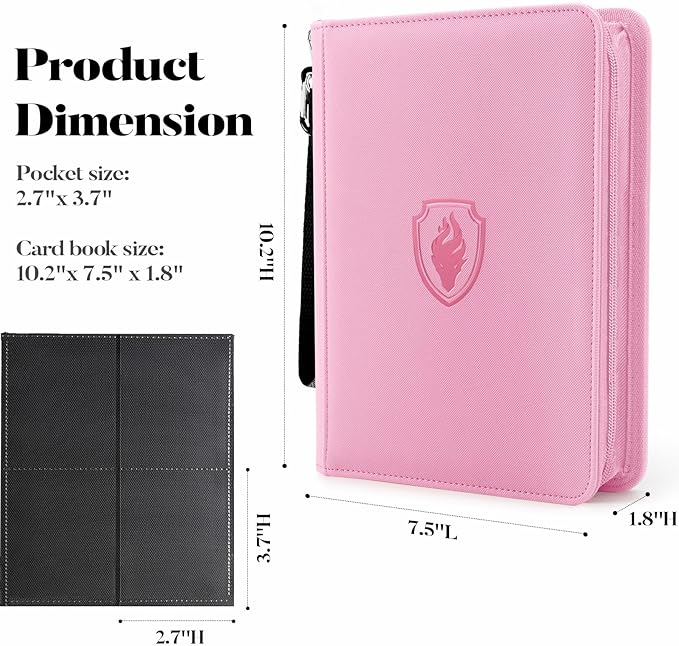 Premium 4 Pocket Zip Card Binder, Trading Card Binder - Image 6