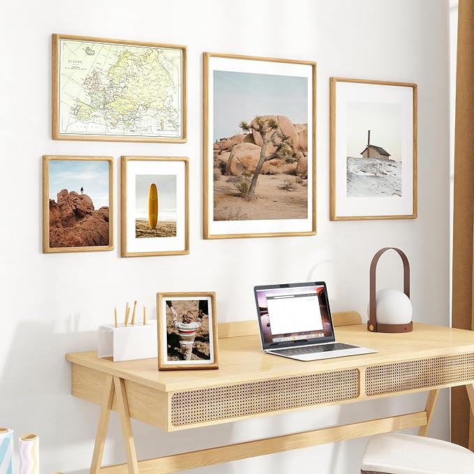 9x12 Picture Frame USA-Sourced Natural White Oak Solid Wood Photo Frame - Image 6