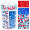 Patriotic Sprinkles, 4th of July, Edible Red Blue Sprinkles by Joyvitas