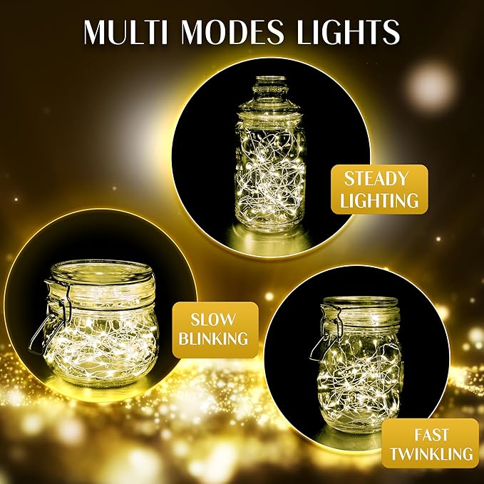 20 Pack Fairy Lights Battery Operated 60 Extra Batteries, 3 Modes 6.5ft 20 LED - Image 4