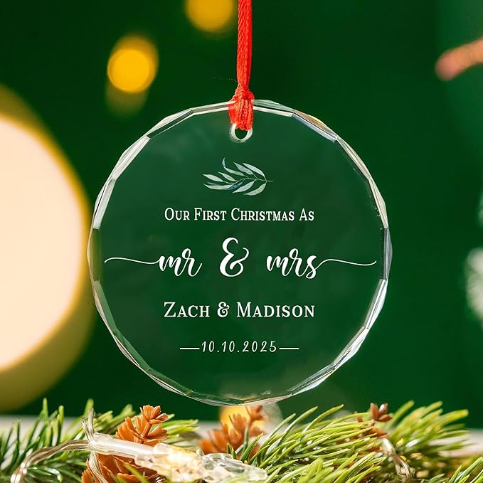 Personalized Glass Ornament 2025 by Noni