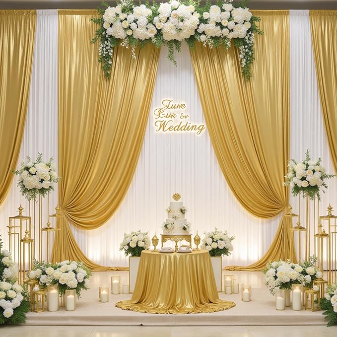 20ftx10ft Gold Sequin Backdrop Curtain - Image 5