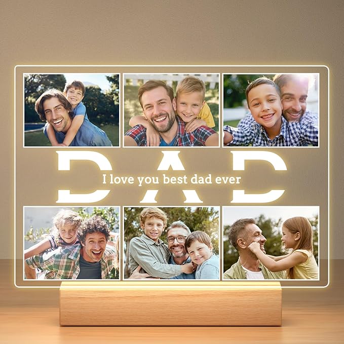 Personalized Birthday Gifts for Dad from Daughter Son, Custom Picture Frames by Jkolalin