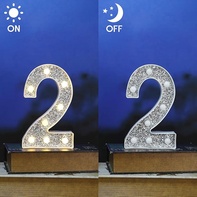 Marquee Light Letters for Table Decorations, Glitter Light Up Signs for Prom - Image 2