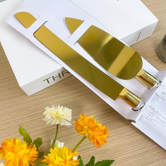 Elegant Cake Knife and Server Set - Image 3