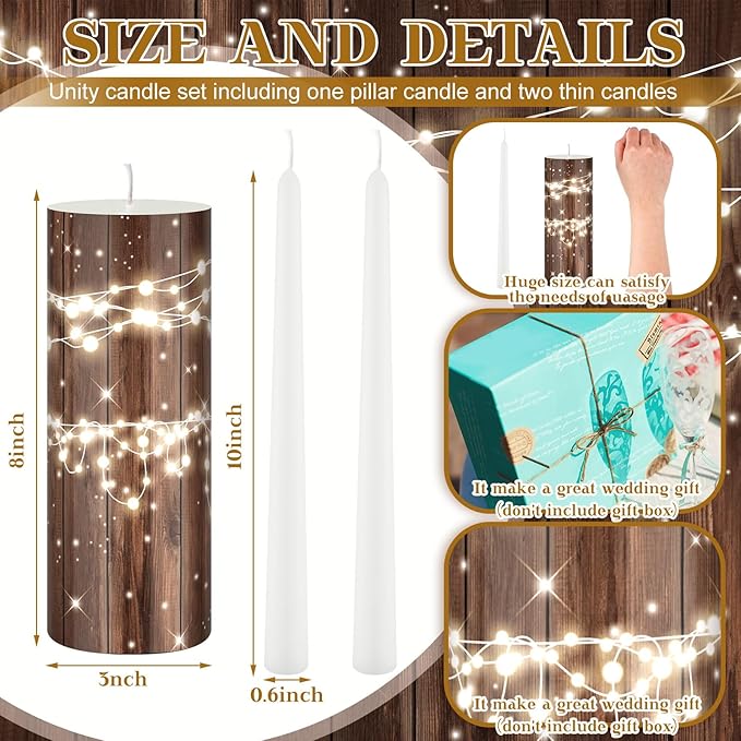 Irenare Unity Candles with Holder - Image 3