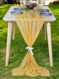 MDS 2 Pack 14ft Chiffon Table Runner 29 x 170 Inches Sheer Wedding Runner by MDS