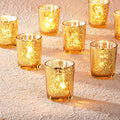 Homemory 36 Pcs Gold Votive Candle Holders, Mercury Glass Candle Holder by Homemory