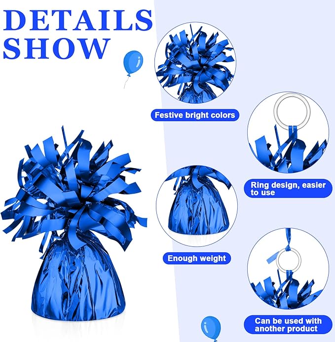 24 Pcs Balloon Weights Metallic Anchor Balloon Holder - Image 3