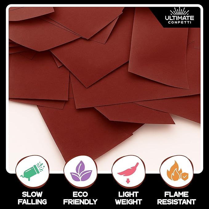 Ultimate Confetti, Maroon Biodegradable Confetti - Image 2