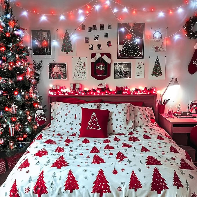 JMEXSUSS 500 LED Red and White Christmas Lights, 8 Modes 163ft String Lights - Image 6