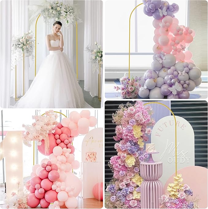 Wokceer 6 FT Wedding Arch Backdrop Stand and Arch Cover Metal Arch Stand - Image 5