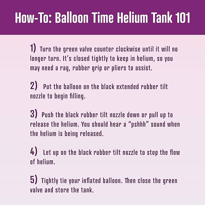 Helium Tank for Balloons At Home, 14.9 Cu Ft Helium Balloon Pump Kit - Image 8