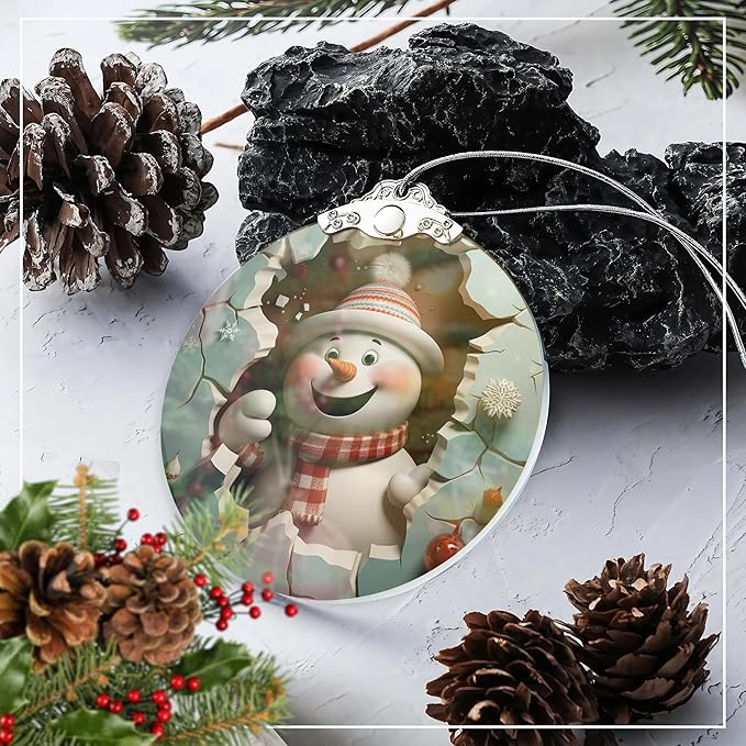 Christmas Ornaments 2025, Cute Snowman, Unique Christmas Ornaments Snowman 4 - Image 7