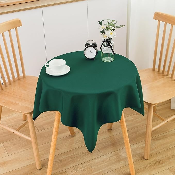 2 Pack Small Square Green Tablecloth 36X36 Inch, Scratch Resistant, Stain - Image 2