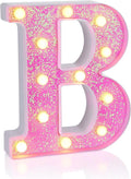 Foaky Pink Light up Letters，Pink Party Decorations, Girls Room Decor, Glitter by Foaky