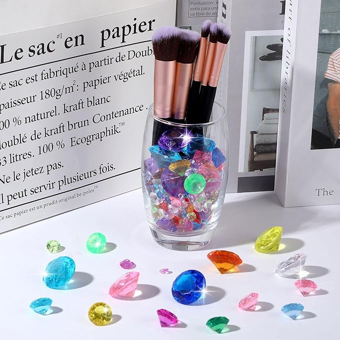 Hicarer 800 Pieces Diamond Decorations Acrylic Diamond Table Scatter Crystals - Image 7