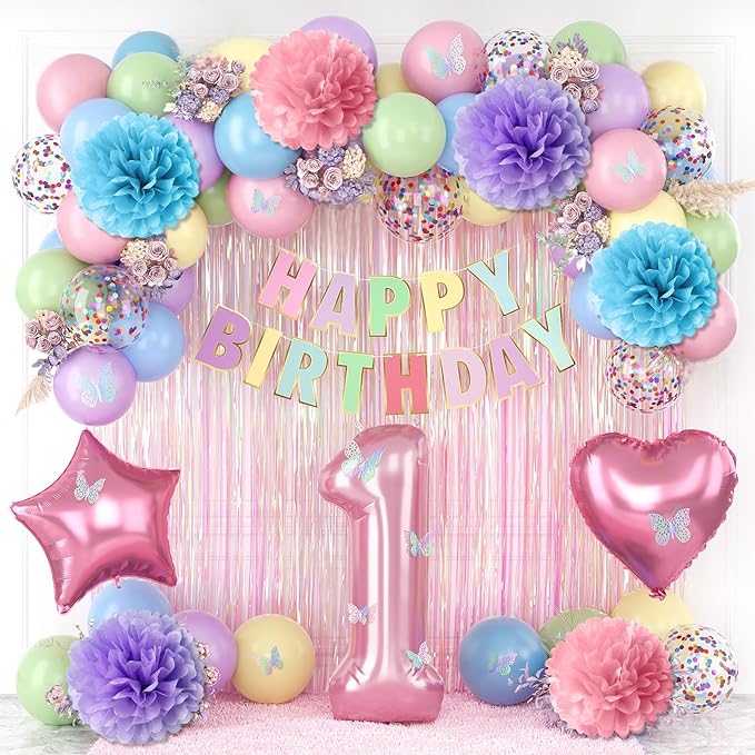 Pastel 1st Birthday Party Decorations by KAINSY