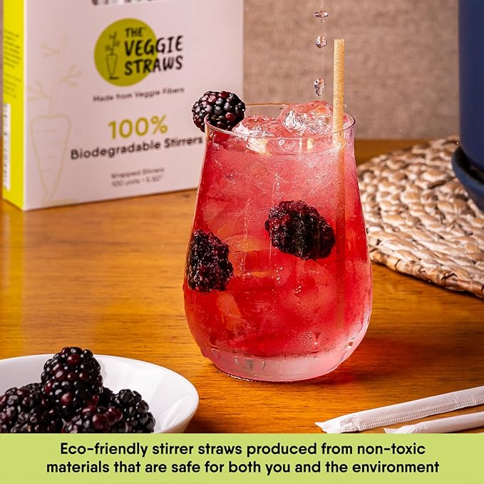 100% Biodegradable Individually Wrapped Cocktail Stirrers – 100 PCS of 5.50 - Image 7