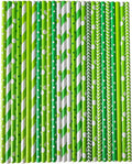 YAOSHENG Pink & Gold Paper Straws Disposable, 100% Biodegradable Multi-Pattern by YAOSHENG