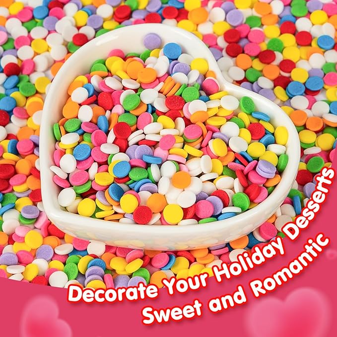 Edible Confetti Sprinkles, Colorful Round Cake Decoration - Image 5