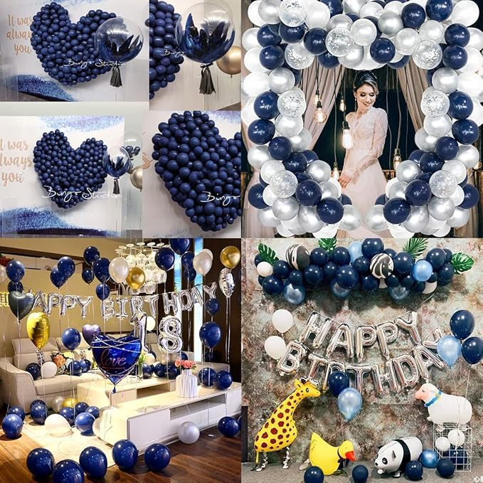400 Pack 5 Inch Navy Blue Latex Balloons Helium Balloons Party Balloons - Image 6