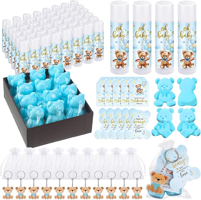288 Baby Shower Favors Baby Shower Gifts Bulk Lip Balms Soaps Keychains Organza by Dansib