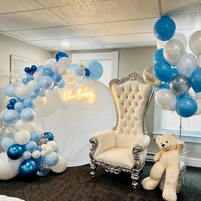 Togvu Metallic Blue Silver Balloons, Wedding Decorations - Image 6