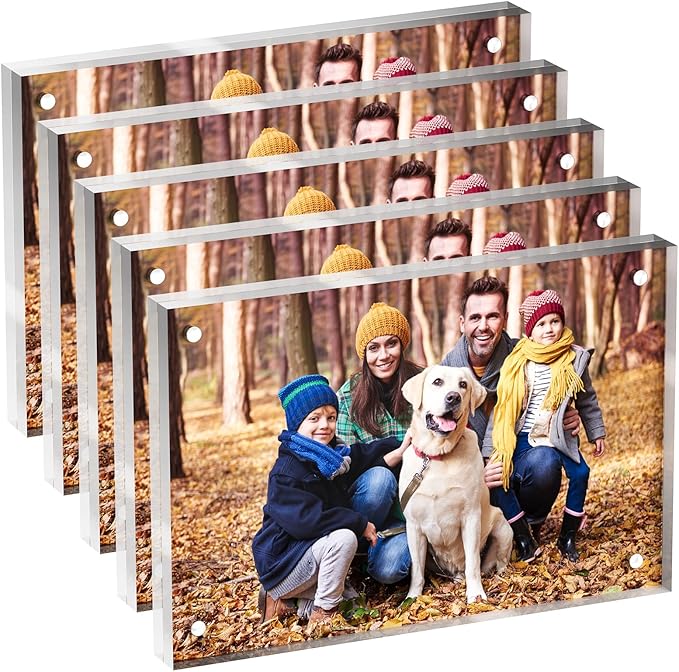 4x6 Acrylic Picture Frame 5 Pack, Desktop Display Decor Gift by Neatsure