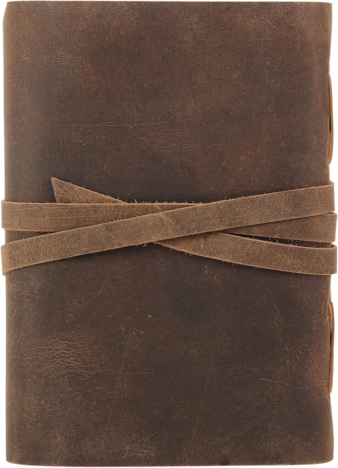 Handmade Leather Journal | Writing Notebook Diary | Bound Daily Notepad - Image 6