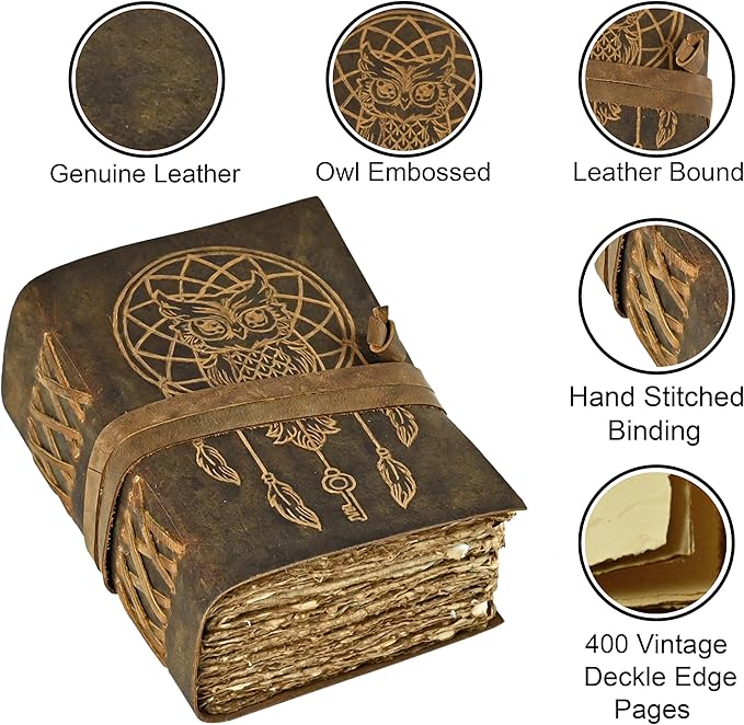 Urooj Handicraft 400 Page Book Of Shadows journal blank dream catcher - Image 5