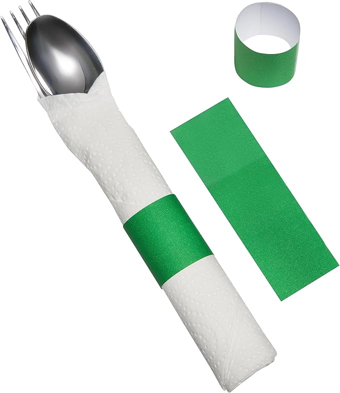 Germiwipe Paper Napkin Band Box of 500, Napkin Rings Self Adhesive - Image 3